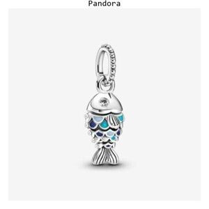Pandora Blue Scaled Fish Dangle Charm